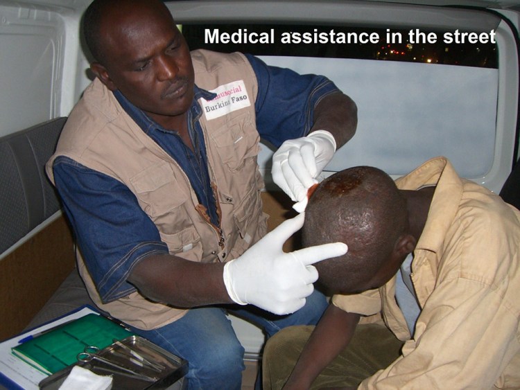 Medical assistance in the street