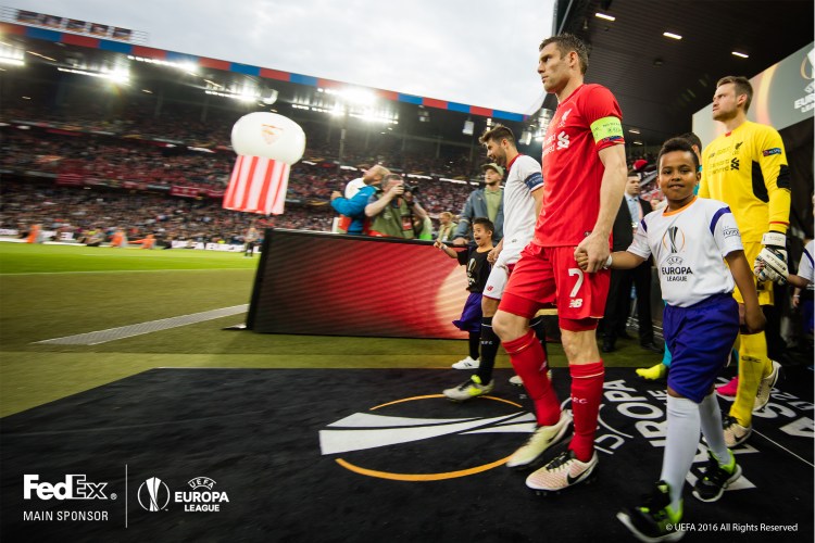 Player escorts at St. Jakob-Park on May 17, 2016 in Basel, Switzerland. 