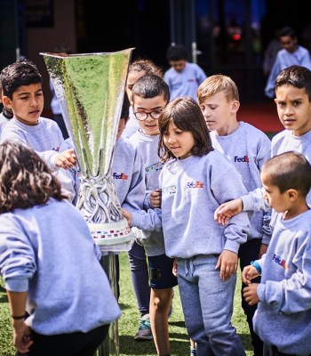 <b>Dreams made possible</b> for Lyon children at UEFA Europa League final