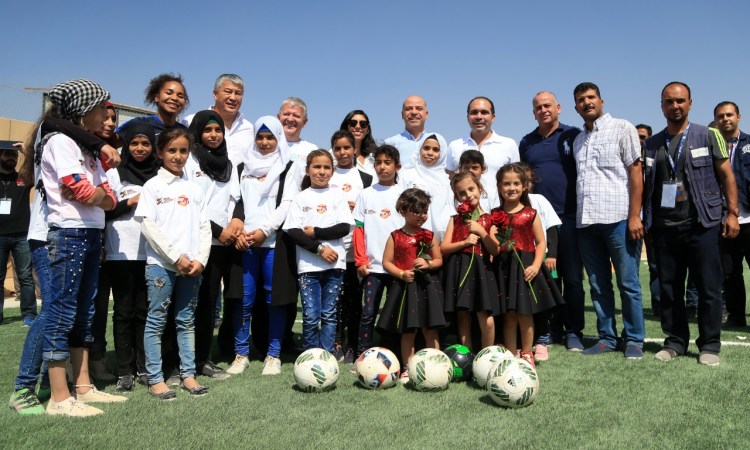Pitch for HOPE, a first dedicated girls-only pitch in Zaatari camp