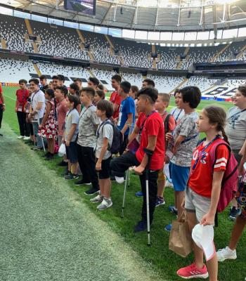 Amputee kids stand for equality at Super Cup final