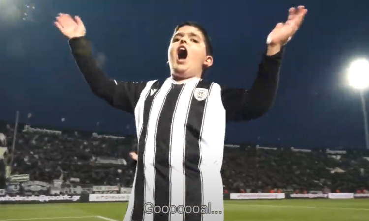 Leandros – as match ball carrier at PAOK match in UEFA Europa League