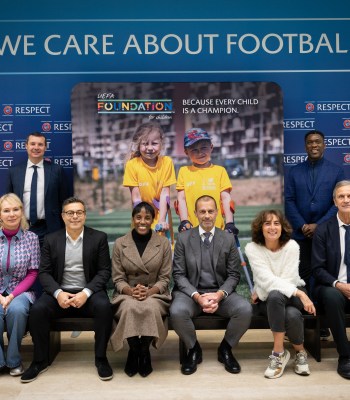 Nyon, Switzerland- November 15th: ‘UEFA Foundation for Children Board Meeting 2023’, at the UEFA Headquarters, The House of the European Football, on November 15th 2023. (Photo by Kristian Skeie - UEFA/UEFA via Getty Images)