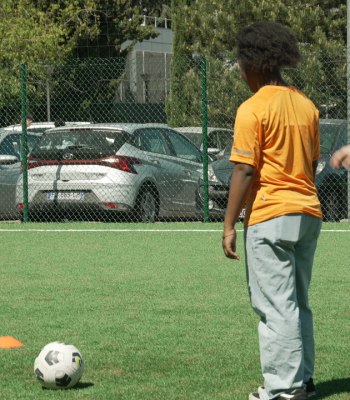 UEFA foundation ambassador Eugénie Le Sommer inspires youngsters at Sport dans la Ville campus in Lyon